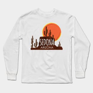 Vintage Sedona, Arizona Desert Sun Vortex Traveler Long Sleeve T-Shirt